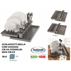 SCOLAPIATTI BELLA + VASSOIO SMONTATO BLU