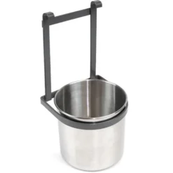 Emuca Portaposate Per Cucina Titane, Grigio Antracite, Acciaio, 1 U.