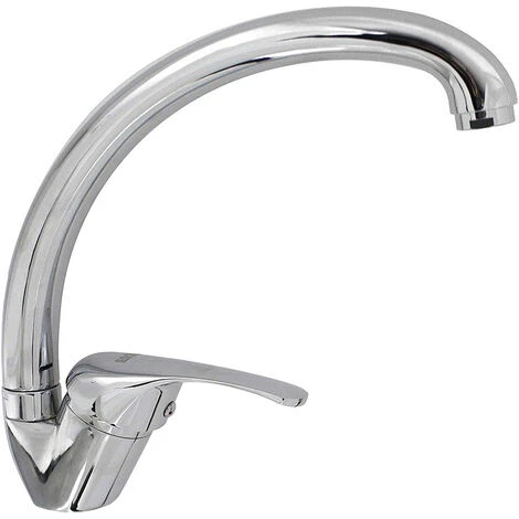 Rubinetto Da Cucina A Canna Alta Per Lavello Monoforo Da Lavandino Miscelatore Orientabile In Ottone Cromato Lucido 1 Rubinetto Da Cucina A Canna Alta Per Lavello Monoforo Da Lavandino Miscelatore Orientabile In Ottone Cromato Lucido