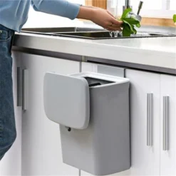 9 L - Cestino Da Cucina Con Coperchio Per Armadio / Bagno / Camera Da Letto / Ufficio / Campeggio / WC - Grigio -Wenko Negozio 37863409 3