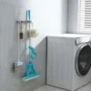 Portascopa Da Parete - Portascopa In Acciaio Inossidabile, Portaoggetti Per Cucina, Garage, Lavanderia (2 Posizioni E 3 Ganci)