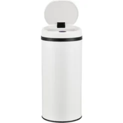 Pattumiera Automatica 42 L, Bidone Cilindrico In Acciaio Inox (AxØ) 68 X 30,5 Cm Coperchio Con Sensore Di Movimento E Display A LED, Apertura Ampia - Bianco 8 Pattumiera Automatica 42 L, Bidone Cilindrico In Acciaio Inox (AxØ) 68 X 30,5 Cm Coperchio Con Sensore Di Movimento E Display A LED, Apertura Ampia - Bianco -Wenko Negozio 37940399 4