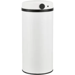 Pattumiera Automatica 42 L, Bidone Cilindrico In Acciaio Inox (AxØ) 68 X 30,5 Cm Coperchio Con Sensore Di Movimento E Display A LED, Apertura Ampia - Bianco 9 Pattumiera Automatica 42 L, Bidone Cilindrico In Acciaio Inox (AxØ) 68 X 30,5 Cm Coperchio Con Sensore Di Movimento E Display A LED, Apertura Ampia - Bianco -Wenko Negozio 37940399 5