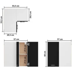 Pensile Angolare Nero 57x57x60 Cm In Truciolato VidaXL 7 Pensile Angolare Nero 57x57x60 Cm In Truciolato VidaXL -Wenko Negozio 38151935 3
