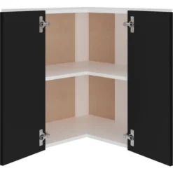 Pensile Angolare Nero 57x57x60 Cm In Truciolato VidaXL 9 Pensile Angolare Nero 57x57x60 Cm In Truciolato VidaXL -Wenko Negozio 38151935 5