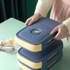 Scatola Per Uova In Plastica, Portauova In Plastica Cestello Per Frigorifero In Plastica, Dispenser Impilabile Portauovo Per Frigorifero Da Cucina, Per Frigorifero, Esterno (blu) -Wenko Negozio 38272725 4