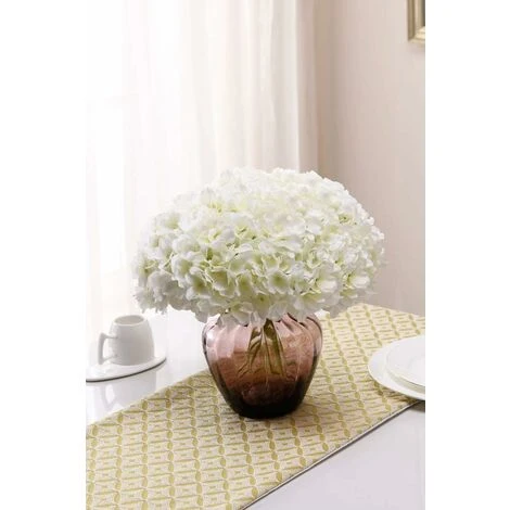 Fiore Di Ortensia Artificiale, Mazzi Di Ortensie Di Seta Realistici A Stelo Lungo Per Matrimoni, Casa, Hotel, Decorazioni Per Feste, Composizioni Floreali (bianco) 3 Fiore Di Ortensia Artificiale, Mazzi Di Ortensie Di Seta Realistici A Stelo Lungo Per Matrimoni, Casa, Hotel, Decorazioni Per Feste, Composizioni Floreali (bianco) - immagine 3