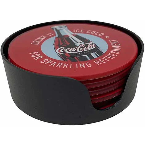 Set 6 Sotto Bicchieri In Vetro Da Tavola Coca Cola Stile Vintage Supporto Per Bicchieri 10 Cm 3 Set 6 Sotto Bicchieri In Vetro Da Tavola Coca Cola Stile Vintage Supporto Per Bicchieri 10 Cm - immagine 3