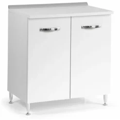 Mobile Per Cucina Componibile 80 Cm Con Due Ante Bianco