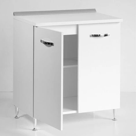 Mobile Per Cucina Componibile 80 Cm Con Due Ante Bianco 2 Mobile Per Cucina Componibile 80 Cm Con Due Ante Bianco - immagine 2