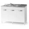 Sottolavello Cucina Componibile Con Ante 120 Cm Bianco