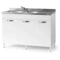 Sottolavello Cucina Componibile Con Ante 120 Cm Bianco