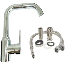 Rubinetto Cucina Canna Alta Miscelatore Lavello Rotante Monocomando Cromato 8702 -Wenko Negozio 39690304 5