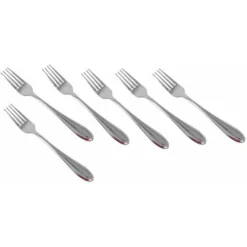 Set 6 Forchette In Acciaio Da Tavolo Posate Forchetta Da Cucina