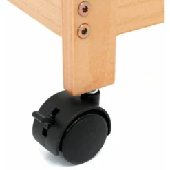 Carrello Cucina In Legno 3 Cestelli Acciaio Ripiano 9 Mattonelle Ceramica Beige -Wenko Negozio 40585378 3