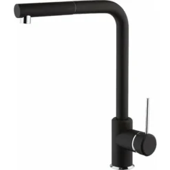 Miscelatore Lavello Cucina In Ottone Colore Nero Opaco Con Doccia Estraibile Piralla Lion 0LIYO103A21 Nero Opaco