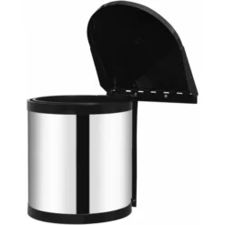 Nova Pattumiera Da Incasso Per Cucina In Acciaio Inossidabile Nero E Argento Vari Modelli Modelli : 12 L -Wenko Negozio 42227722 5