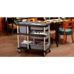 Bc-elec - GX-032E Carrello Di Pulizia E Vestizione, Carrello Da Cucina, Carrello A 3 Stadi Con Freni, 104x46x91cm -Wenko Negozio 42693962 3