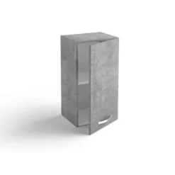 Pensile Cucina 40x33xH72 Cm In Legno Grigio Cemento Con Un'anta Grigio