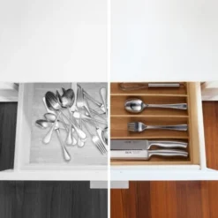 Relaxdays Portaposate Da Cassetto In Bambù, 6 Scomparti, Divisore Posate E Utensili Da Cucina, 5 X 27,5 X 46cm, Naturale -Wenko Negozio 43909504 4