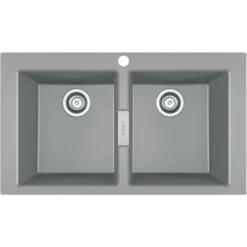 Franke Sirius 2.0 - Lavello In Tectonite S2D 620-86, 860x500 Mm, Grigio 143.0650.970