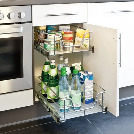 2 Cassetti Telescopici Per Gli Armadi Di Cucina E Camera Da Letto,Guide Cassetti, Guide Scorrevoli Per Cassetti -56 Cm 56 14 44 Cm 4 2 Cassetti Telescopici Per Gli Armadi Di Cucina E Camera Da Letto,Guide Cassetti, Guide Scorrevoli Per Cassetti -56 Cm 56 14 44 Cm - immagine 4