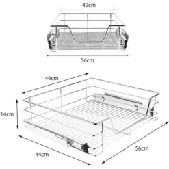 Cassetti Telescopici Per Gli Armadi Di Cucina E Camera Da Letto,Guide Cassetti, Guide Scorrevoli Per Cassetti-46cm 39 14 44 Cm -Wenko Negozio 47301212 5