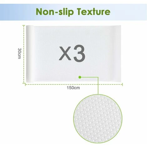 Kueatily 3 Rotoli EVA Protector Tappetino Antiscivolo Ripiani Da Cucina Tappetino Per Mobili Riutilizzabile Cutable Tappetino Per Frigorifero Impermeabile Fodera Per Cassetti 30X150cm 2 Kueatily 3 Rotoli EVA Protector Tappetino Antiscivolo Ripiani Da Cucina Tappetino Per Mobili Riutilizzabile Cutable Tappetino Per Frigorifero Impermeabile Fodera Per Cassetti 30X150cm - immagine 2