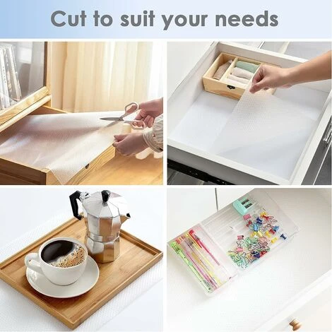 Kueatily 3 Rotoli EVA Protector Tappetino Antiscivolo Ripiani Da Cucina Tappetino Per Mobili Riutilizzabile Cutable Tappetino Per Frigorifero Impermeabile Fodera Per Cassetti 30X150cm 5 Kueatily 3 Rotoli EVA Protector Tappetino Antiscivolo Ripiani Da Cucina Tappetino Per Mobili Riutilizzabile Cutable Tappetino Per Frigorifero Impermeabile Fodera Per Cassetti 30X150cm - immagine 5