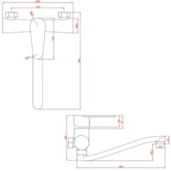 Miscelatore Monocomando Lavello A Muro Serie Lizzy Nero Opaco