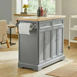 SoBuy Carrello Cucina Credenza Cucina Mobile Cucina Bianco Con Route Piano Allungabile Grigio FKW71-HG 8 SoBuy Carrello Cucina Credenza Cucina Mobile Cucina Bianco Con Route Piano Allungabile Grigio FKW71-HG -Wenko Negozio 48408372 4