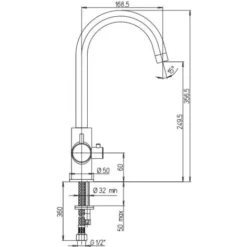 Miscelatore Lavello Cucina A 3 Vie Con Bocca Tubo Paini Cox 78CR5433V Cromo -Wenko Negozio 4873491 2