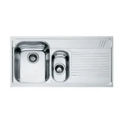 Franke Lavello Inox AMX 651 3 1/2 WWK Gocciolatoio A Destra 1 Vasca + Vaschetta + Scolapiatti 100 Cm 101.0022.379