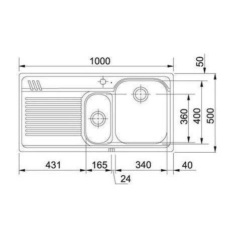 Franke Lavello Inox AMX 651 3 1/2 WWK Gocciolatoio A Destra 1 Vasca + Vaschetta + Scolapiatti 100 Cm 101.0022.379 2 Franke Lavello Inox AMX 651 3 1/2 WWK Gocciolatoio A Destra 1 Vasca + Vaschetta + Scolapiatti 100 Cm 101.0022.379 - immagine 2