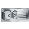 Franke Lavello Inox OLX 651 3 1/2 WWK Gocciolatoio A Destra 1 Vasca + Vaschetta + Scolapiatti 100 Cm 101.0180.243