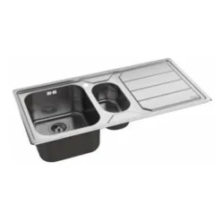 Whirlpool AM 1050 IX Ambient Lavello Acciaio Inox Da Incasso Gocciolatoio A Destra 1 Vasca E 1/2 Acciaio Inox 100x50cm AM 1050 IX -Wenko Negozio 50195772 3