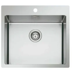 Yeppon Lavello 1 Vasca Rettangolare 51 Cm Acciaio Inox