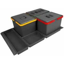 Elletipi PTC22 08050 7F C97 PPV METROPOLIS Pattumiera Da Cassetto 12+12+12 Litri