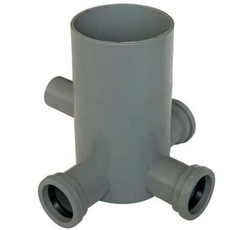 Pozzetto Wc Scarico 3 Ingressi + 1 Uscita Pp Grigio Mm 40 H.mm 170 1 Pozzetto Wc Scarico 3 Ingressi + 1 Uscita Pp Grigio Mm 40 H.mm 170