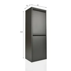 Pattumiera Per Raccolta Differenziata EcoPatty, Mobile Metallo Salvaspazio, Interno/Esterno, Nero 7 Pattumiera Per Raccolta Differenziata EcoPatty, Mobile Metallo Salvaspazio, Interno/Esterno, Nero -Wenko Negozio 50896786 3