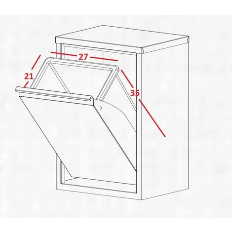Pattumiera Per Raccolta Differenziata EcoPatty, Mobile Metallo Salvaspazio, Interno/Esterno, Nero 5 Pattumiera Per Raccolta Differenziata EcoPatty, Mobile Metallo Salvaspazio, Interno/Esterno, Nero - immagine 5