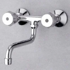 ZUCCHETTI RUBINETTERIA Zeta70 Rubinetto Cucina A Parete A Due Fori Codice Prod: Z7085P