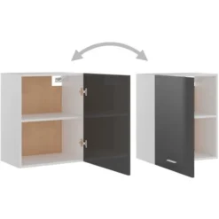 Armadio Sospeso Grigio Lucido 50x31x60 Cm In Truciolato -Wenko Negozio 51100856 5