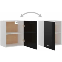 Armadio Sospeso Nero Lucido 50x31x60 Cm In Truciolato -Wenko Negozio 51100920 5