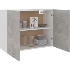 Armadio Sospeso Grigio Cemento 80x31x60 Cm In Truciolato -Wenko Negozio 51100929 4