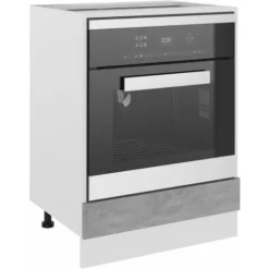 Armadio Per Forno Grigio Cemento 60x46x81,5 Cm In Truciolato -Wenko Negozio 51101439 4