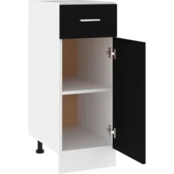 Armadio Con Cassetto Nero 30x46x81,5 Cm In Truciolato -Wenko Negozio 51118415 5