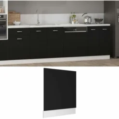 Pannello Lavastoviglie Nero 59,5x3x67 Cm In Truciolato