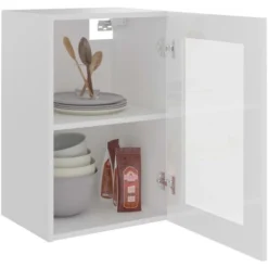 Armadio Sospeso Con Vetro Bianco Lucido 40x31x60 Cm Truciolato -Wenko Negozio 51129379 4