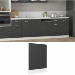 Pannello Lavastoviglie Grigio 45x3x67 Cm Truciolato